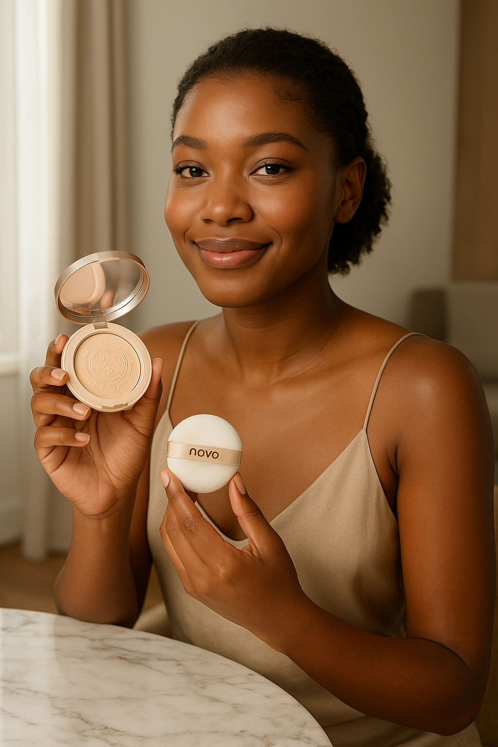Poudre Compacte Matifiante – Zéro Brillance, Teint Parfait Jusqu’à 12h