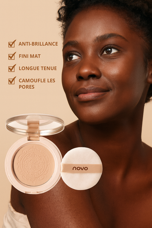 Poudre Compacte Matifiante – Zéro Brillance, Teint Parfait Jusqu’à 12h